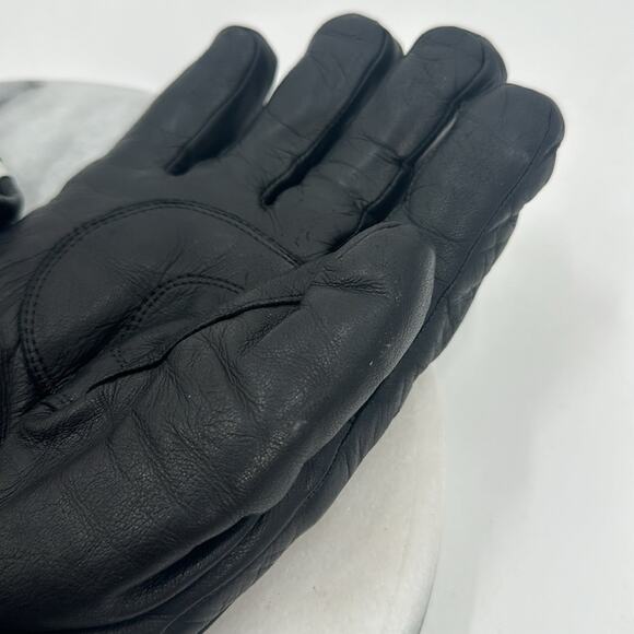Team Arctic green and black leather padded gloves - Picture 7 of 7